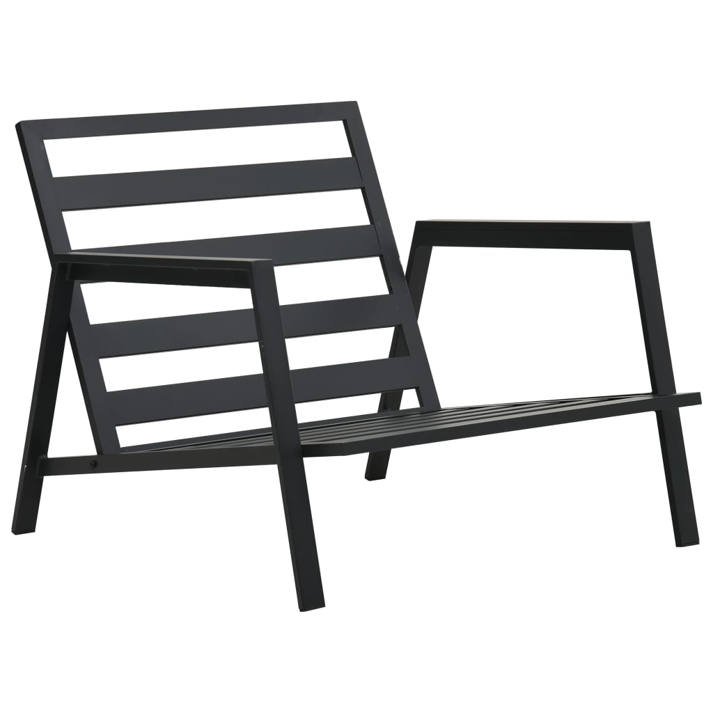 Loungegrupp För Trädgården Med Dynor 5 Delar Aluminium Mörkgrå