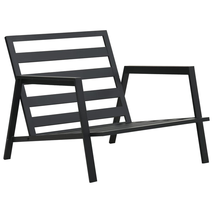 Loungegrupp För Trädgården Med Dynor 5 Delar Aluminium Mörkgrå