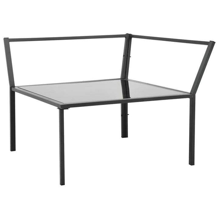 Loungegrupp För Trädgården Med Dynor 5 Delar Aluminium Mörkgrå
