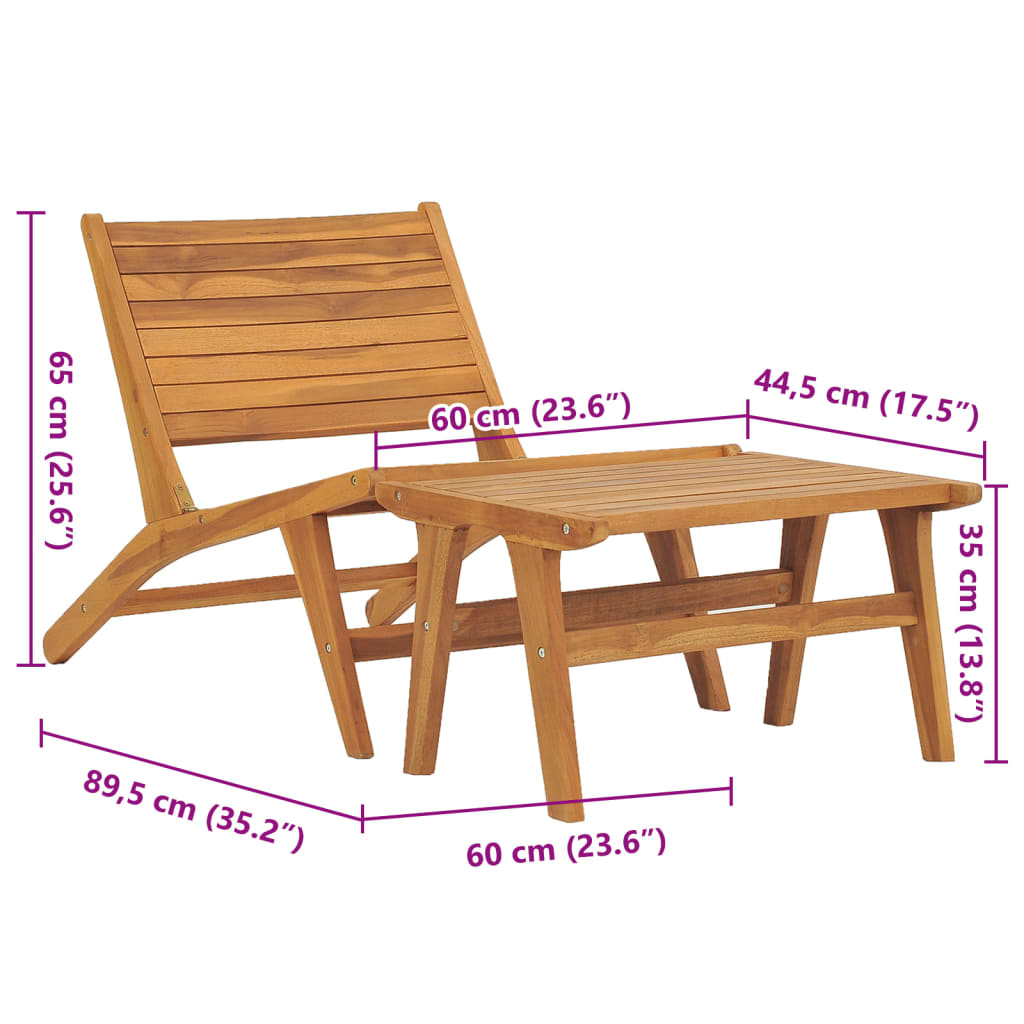 Trädgårdsstol Massiv Teak