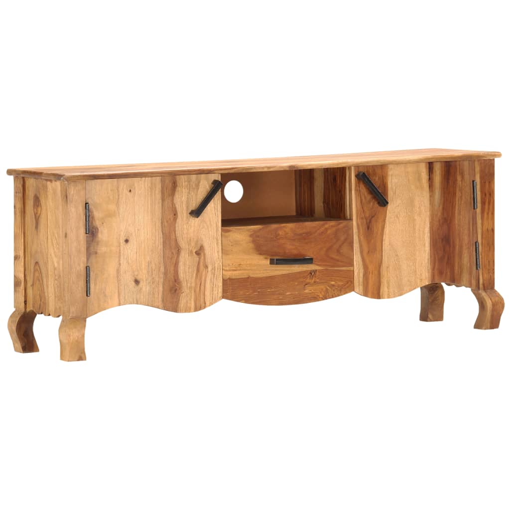 Tv-Bänk 115X30X42 Cm Massivt Trä