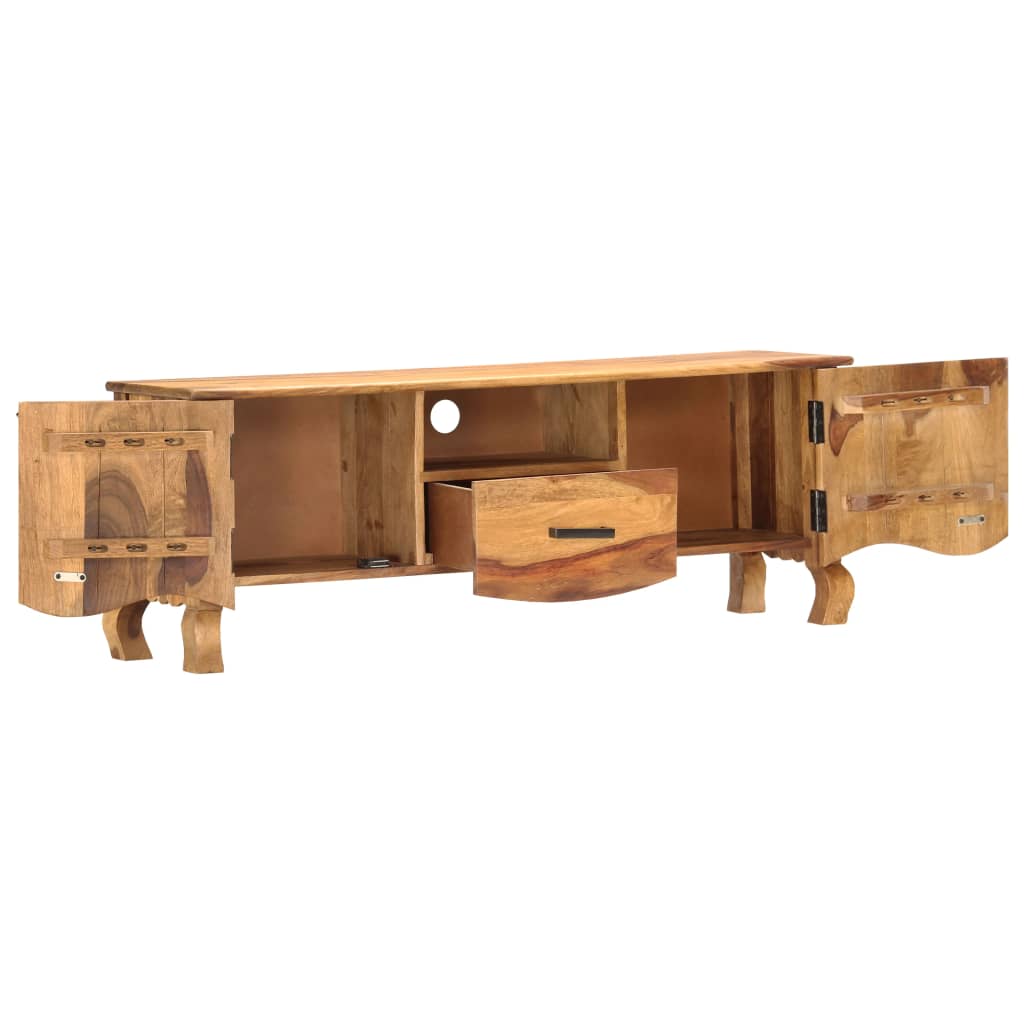Tv-Bänk 115X30X42 Cm Massivt Trä