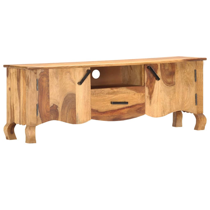 Tv-Bänk 115X30X42 Cm Massivt Trä
