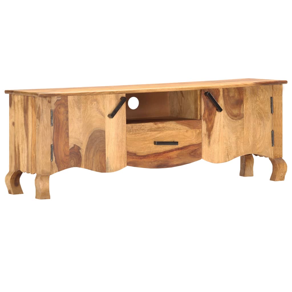 Tv-Bänk 115X30X42 Cm Massivt Trä