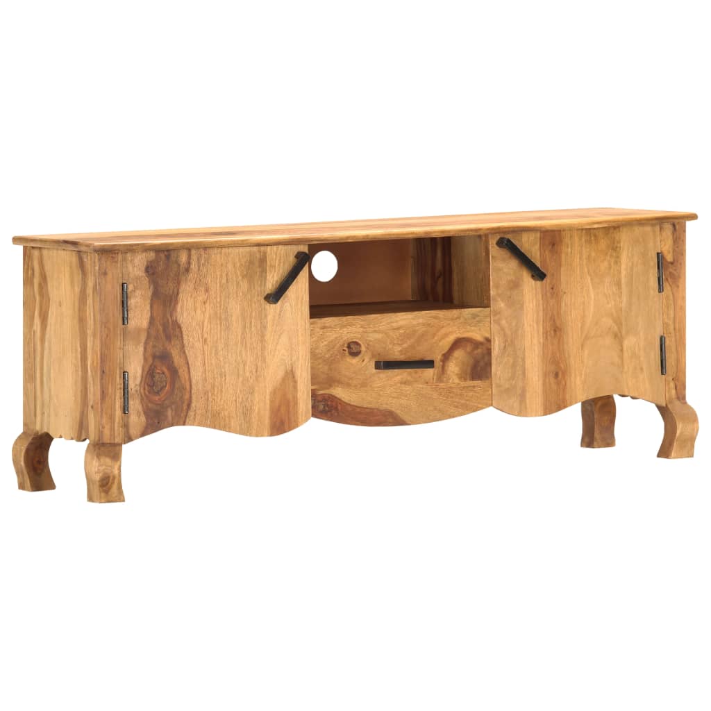 Tv-Bänk 115X30X42 Cm Massivt Trä