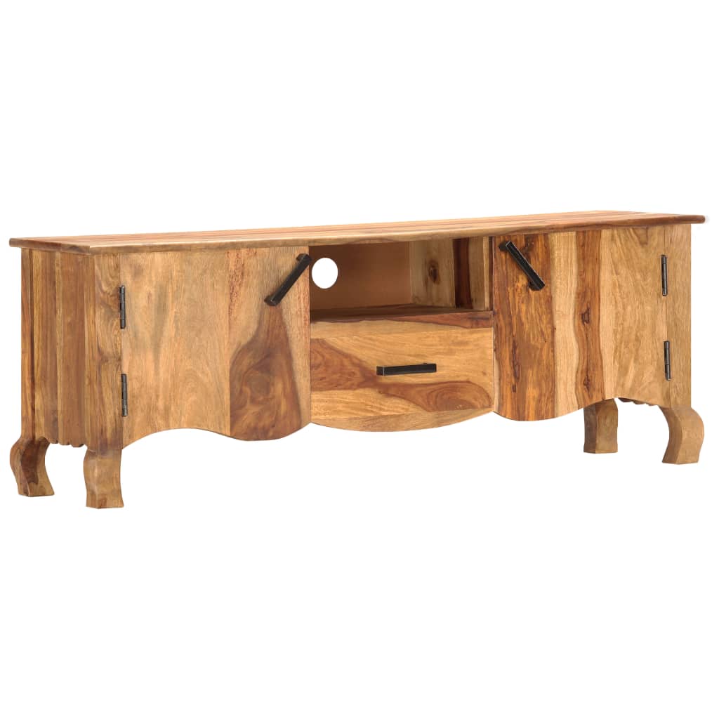 Tv-Bänk 115X30X42 Cm Massivt Trä