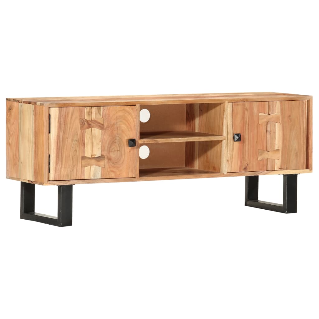 Tv-Bänk 118X30X45 Cm Massivt Akaciaträ