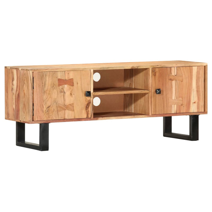 Tv-Bänk 118X30X45 Cm Massivt Akaciaträ