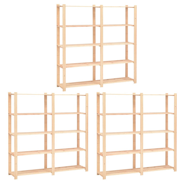 Förvaringshylla 5 Hyllplan 170X38X170 Massiv Furu 500 Kg