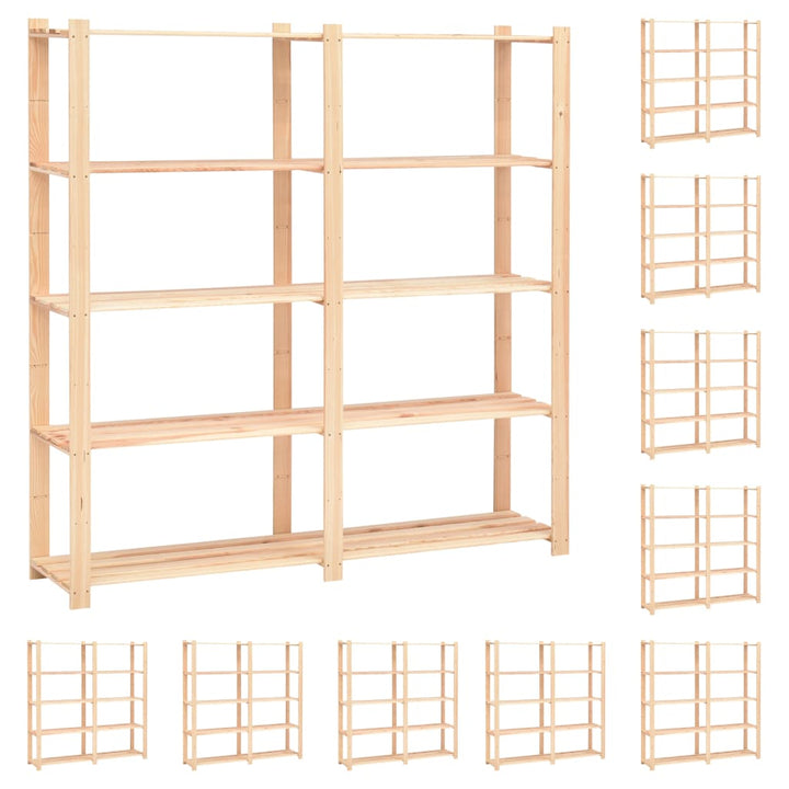 Förvaringshylla 5 Hyllplan 170X38X170 Massiv Furu 500 Kg