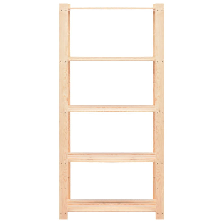Förvaringshylla 5 Hyllor 2 St 80X38X170 Cm Massiv Furu 250 Kg