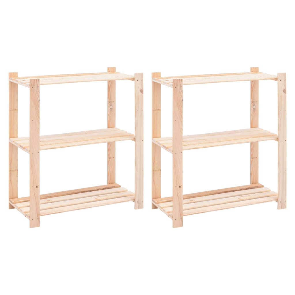 Förvaringshylla 3 Hyllplan 80X38X90 Massiv Furu 150 Kg