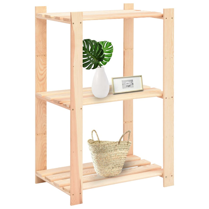 Förvaringshylla 3 Hyllor 2 St 60X38X90 Cm Massiv Furu 150 Kg