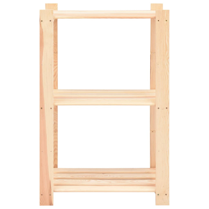 Förvaringshylla 3 Hyllor 2 St 60X38X90 Cm Massiv Furu 150 Kg