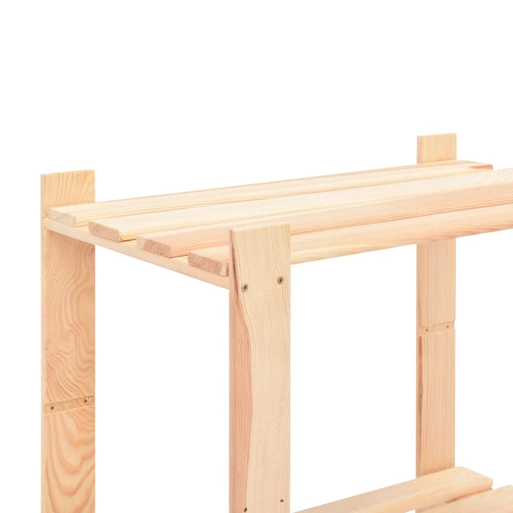 Förvaringshylla 3 Hyllor 2 St 60X38X90 Cm Massiv Furu 150 Kg