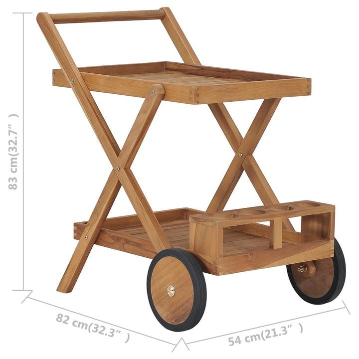 Serveringsvagn Massiv Teak
