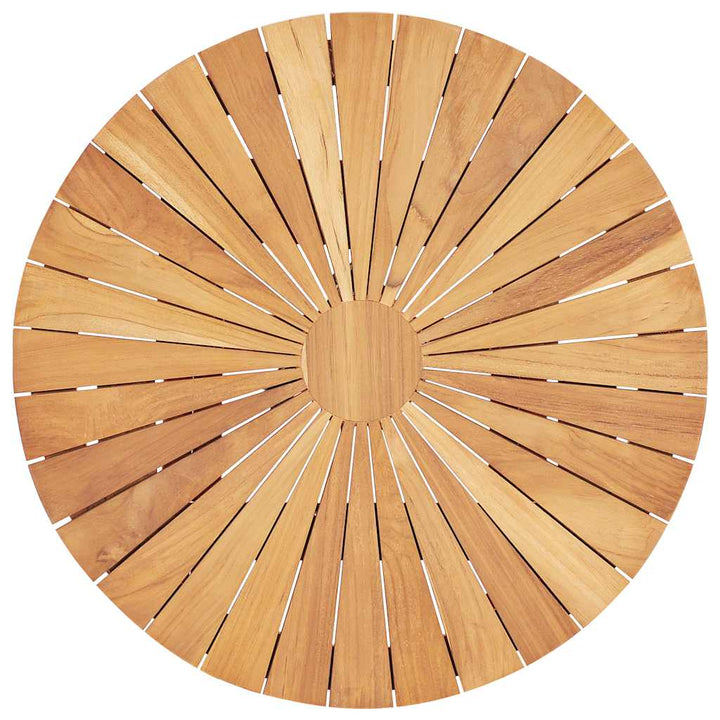 Hopfällbart Trädgårdsbord Ø 60 Cm Massivt Teakträ
