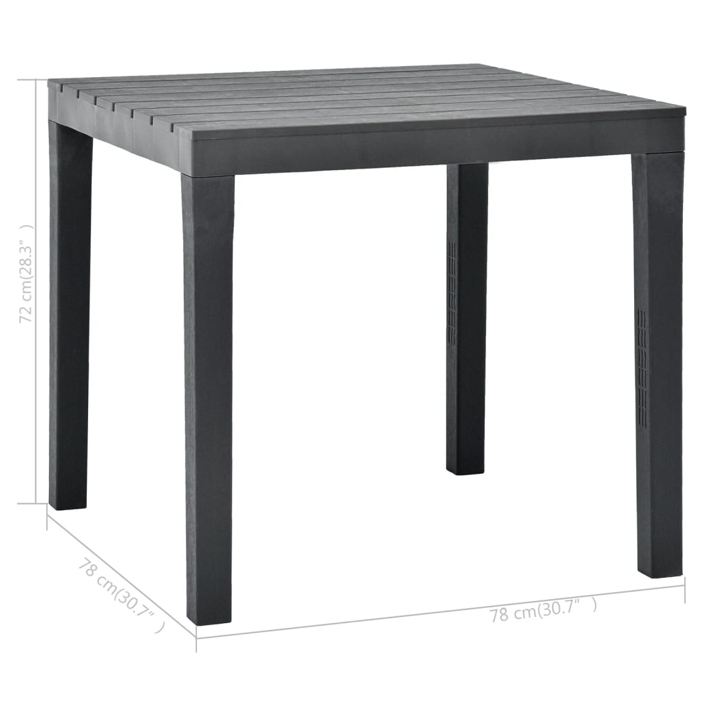 Trädgårdsbord 78X78X72 Cm Plast