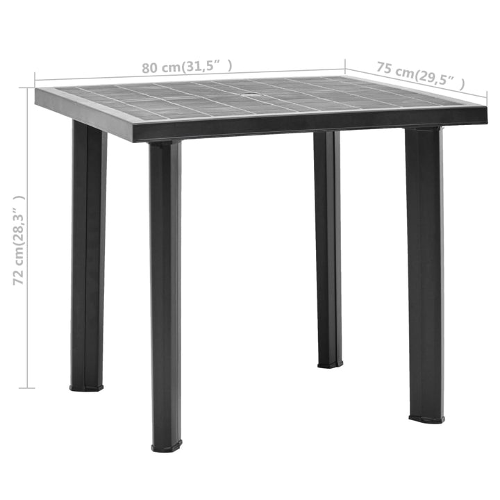 Trädgårdsbord 80X75X72 Cm Plast