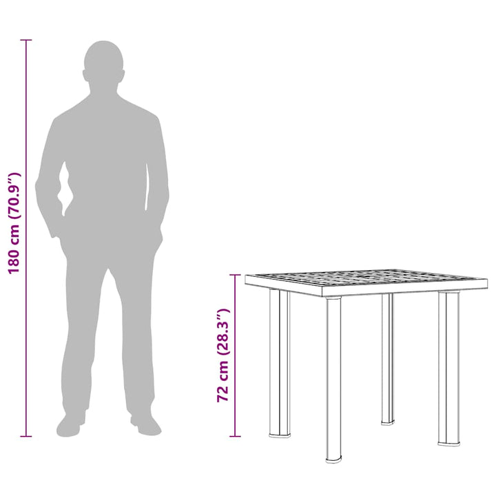 Trädgårdsbord 80X75X72 Cm Plast