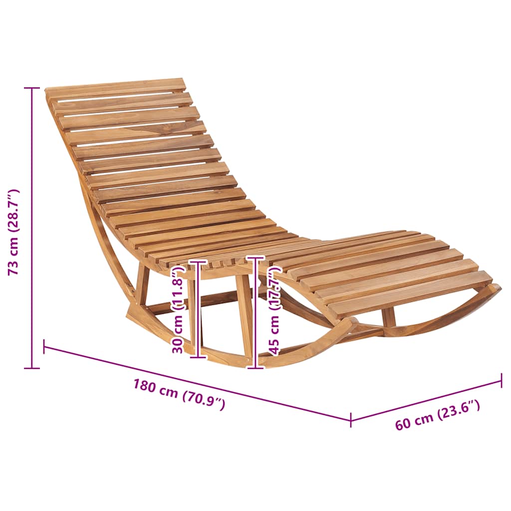 Gungande Solstol Massiv Teak