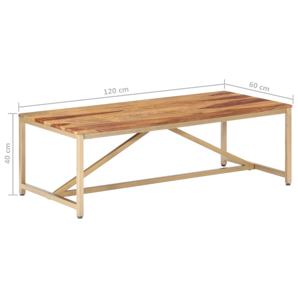 Soffbord 120X60X40 Cm Massivt Trä