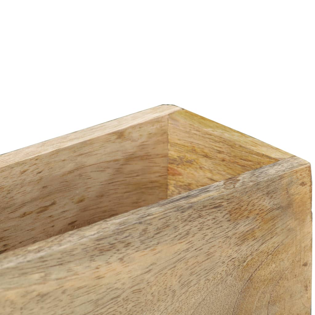 Väggmonterat Tidningsställ 30X11X72 Cm Massivt Mangoträ