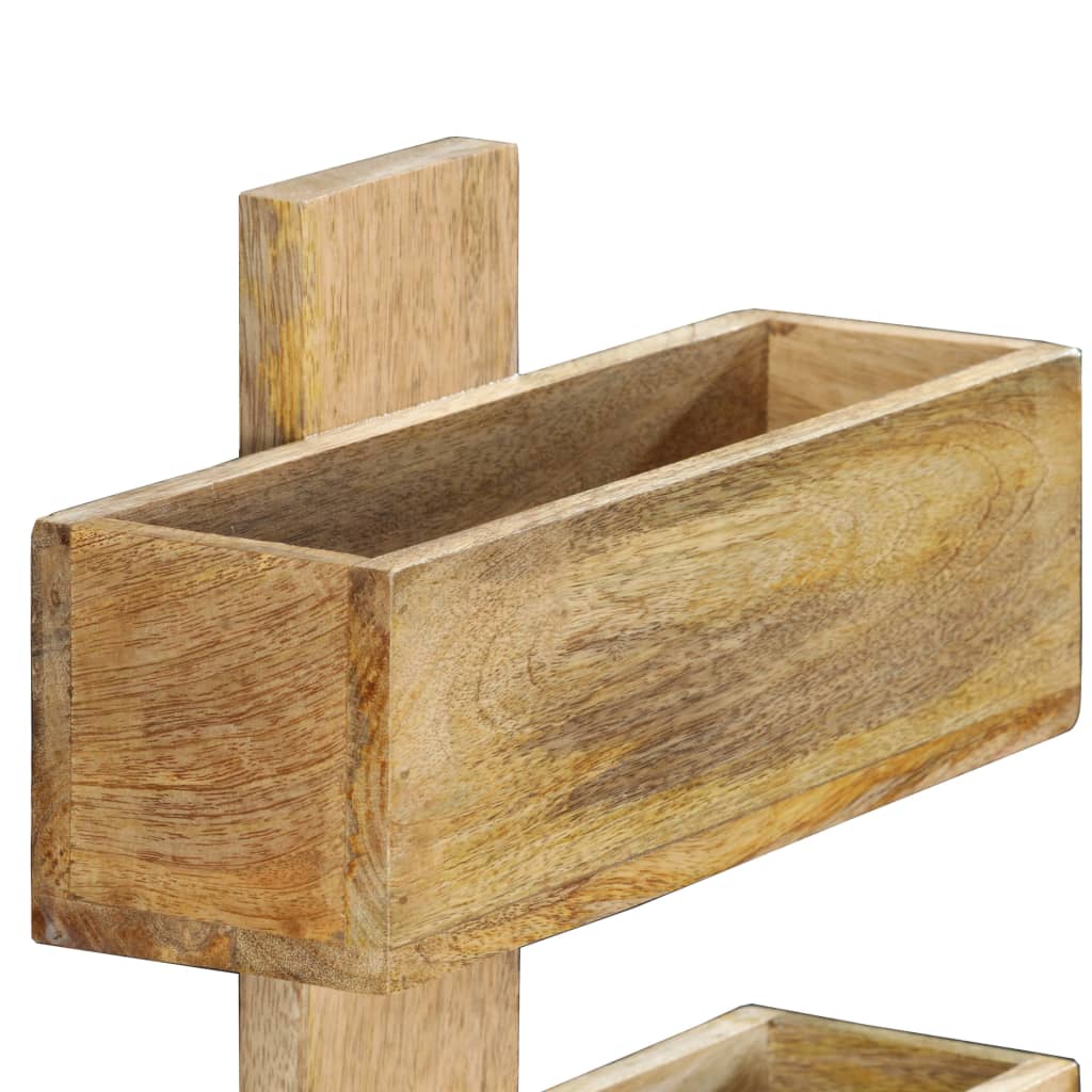 Väggmonterat Tidningsställ 30X11X72 Cm Massivt Mangoträ
