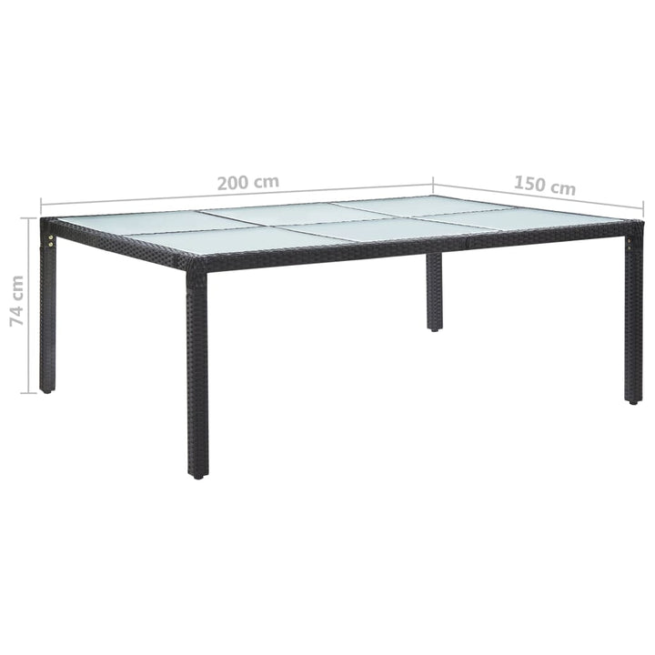 Matbord För Trädgården 200X150X74 Cm Konstrotting