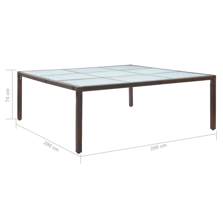 Trädgårdsbord 200X200X74 Cm Konstrotting