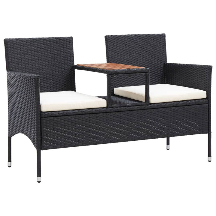 Trädgårdsbänk 2-Sits Med Bord 143 Cm Konstrotting