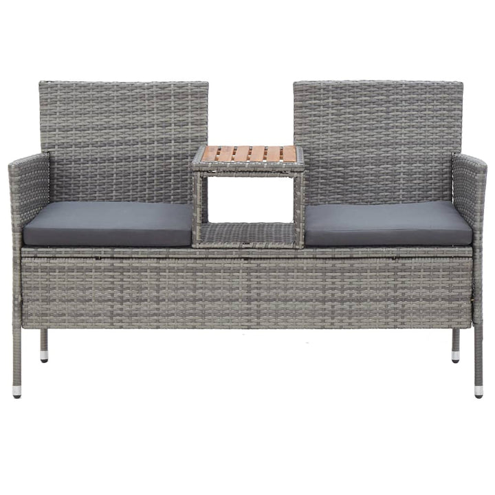 Trädgårdsbänk 2-Sits Med Bord 143 Cm Konstrotting