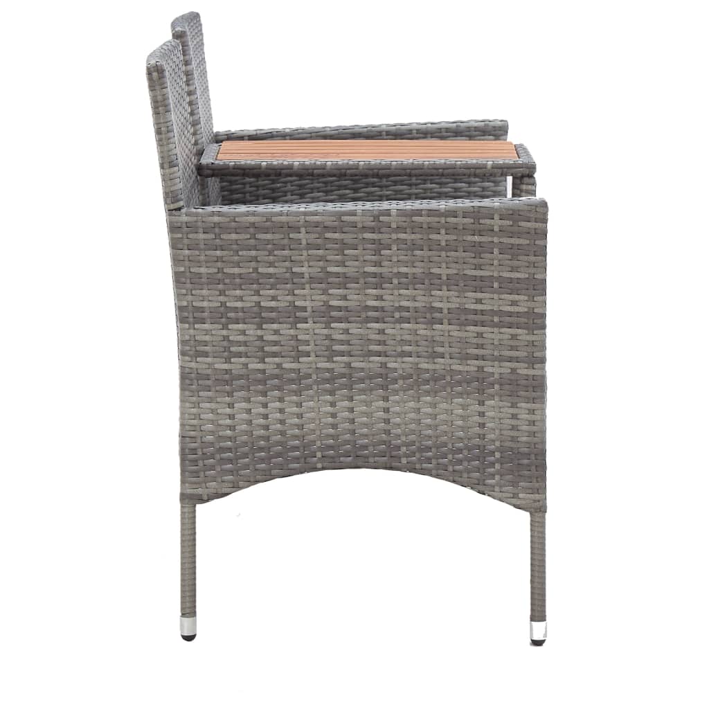 Trädgårdsbänk 2-Sits Med Bord 143 Cm Konstrotting