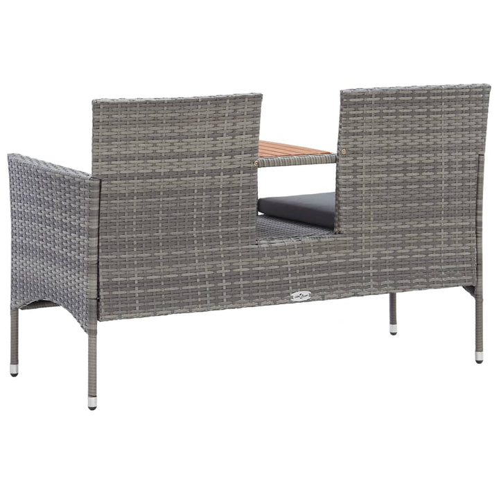 Trädgårdsbänk 2-Sits Med Bord 143 Cm Konstrotting