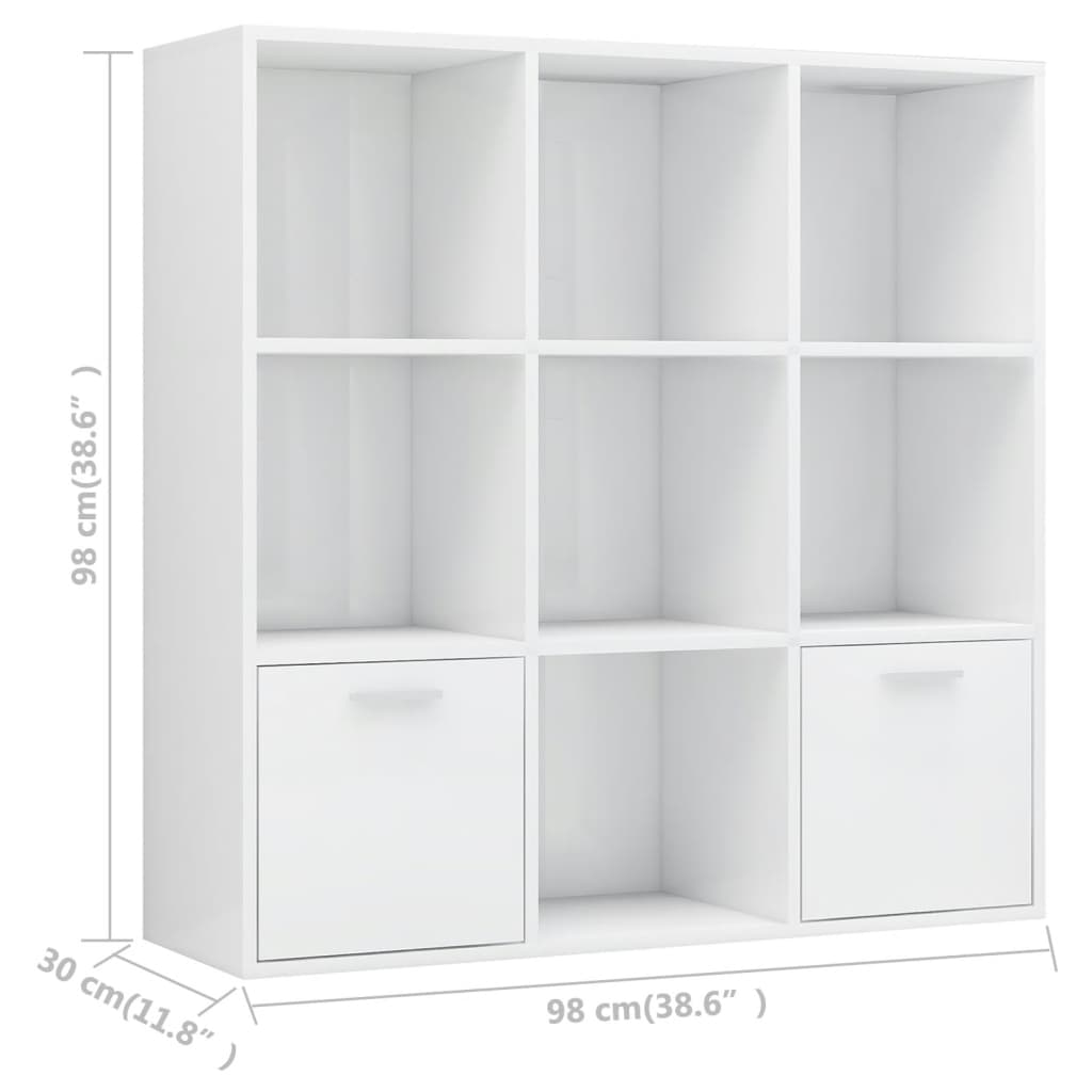 Bokhylla 98X30X98 Cm Konstruerat Trä