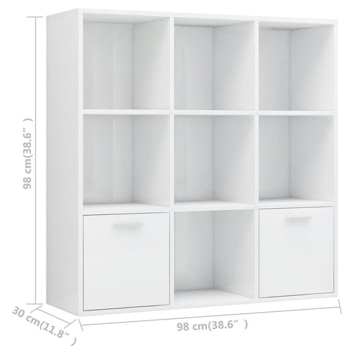 Bokhylla 98X30X98 Cm Konstruerat Trä