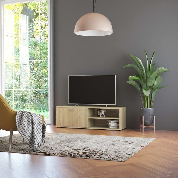 Tv-Bänk Ek 120X34X37 Cm Konstruerat Trä