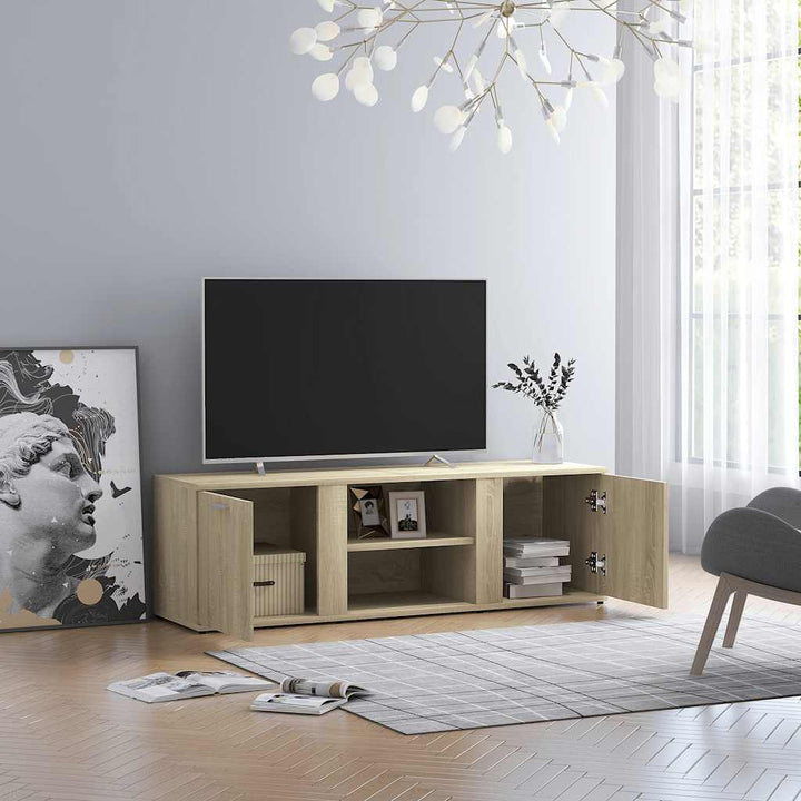 Tv-Bänk Ek 120X34X37 Cm Konstruerat Trä