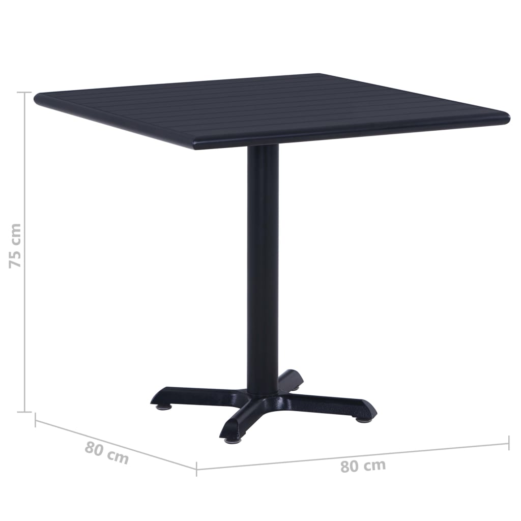 Trädgårdsbord Svart