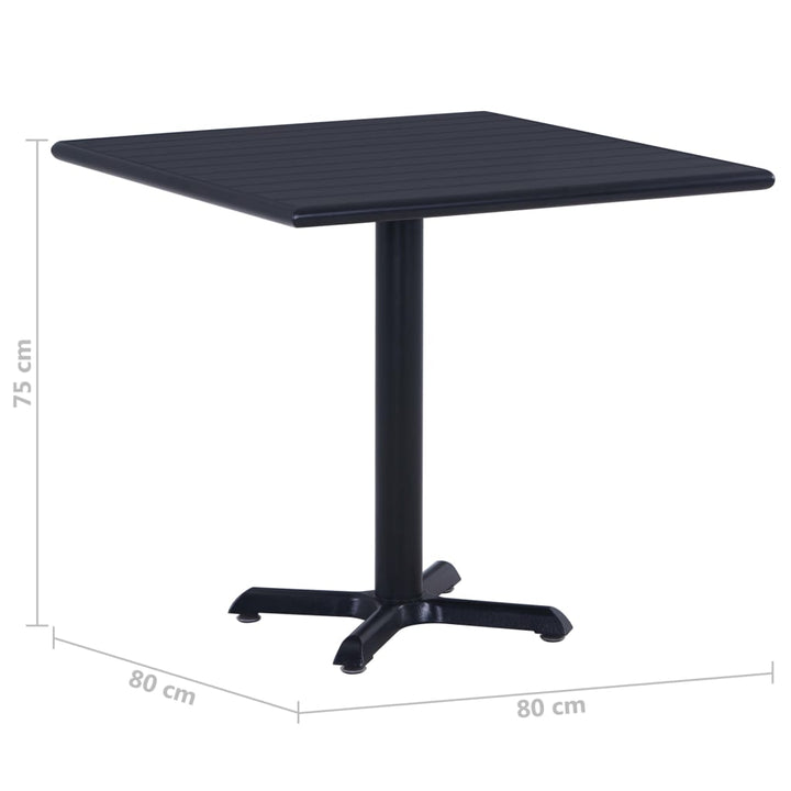 Trädgårdsbord Svart