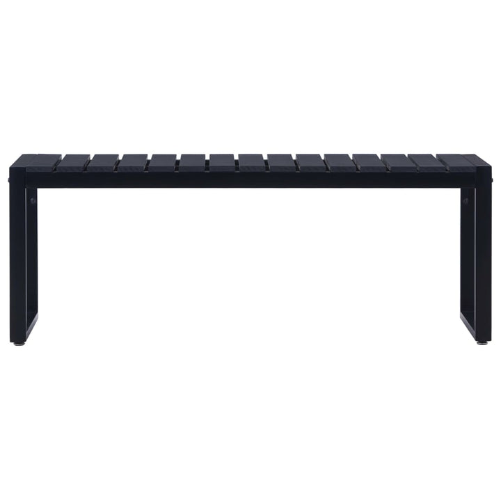 Trädgårdsbänk 120,5 Cm Ps-Skiva Svart