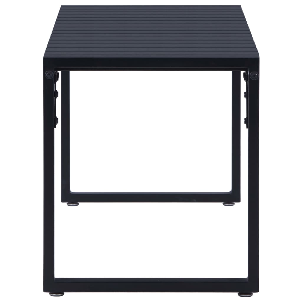 Trädgårdsbänk 120,5 Cm Ps-Skiva Svart