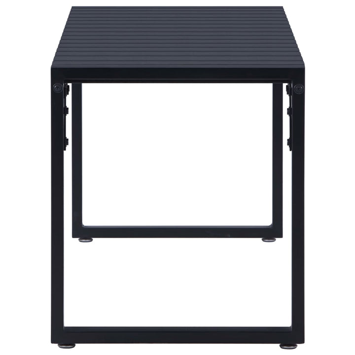 Trädgårdsbänk 120,5 Cm Ps-Skiva Svart