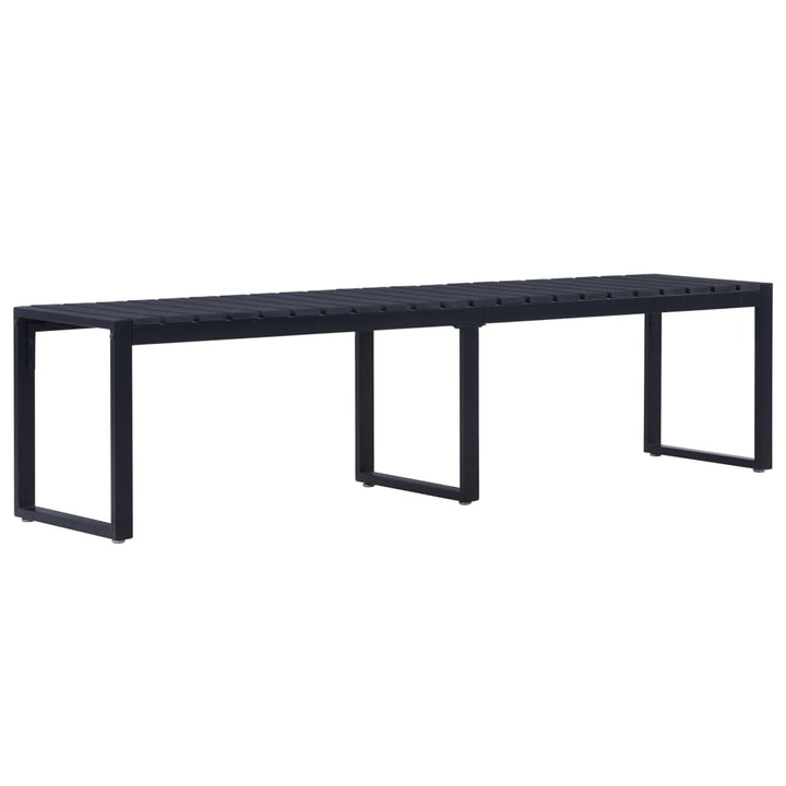 Trädgårdsbänk 120,5 Cm Ps-Skiva Svart