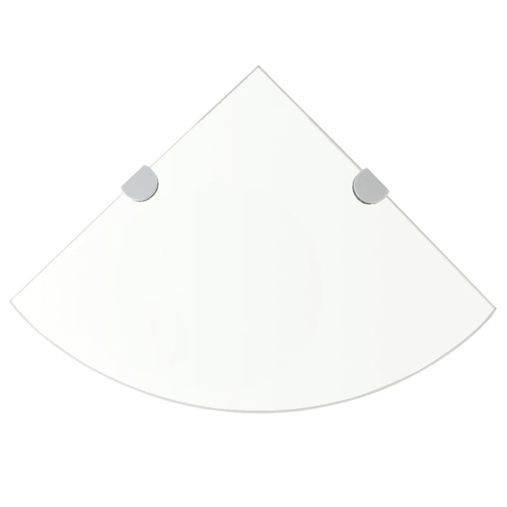 Hörnhyllor 2 St Kromade Hyllkonsoler Glas Genomskinlig