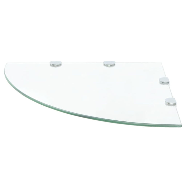Hörnhyllor 2 St Kromade Hyllkonsoler Glas Genomskinlig