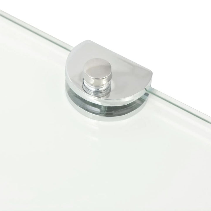 Hörnhyllor 2 St Kromade Hyllkonsoler Glas Genomskinlig