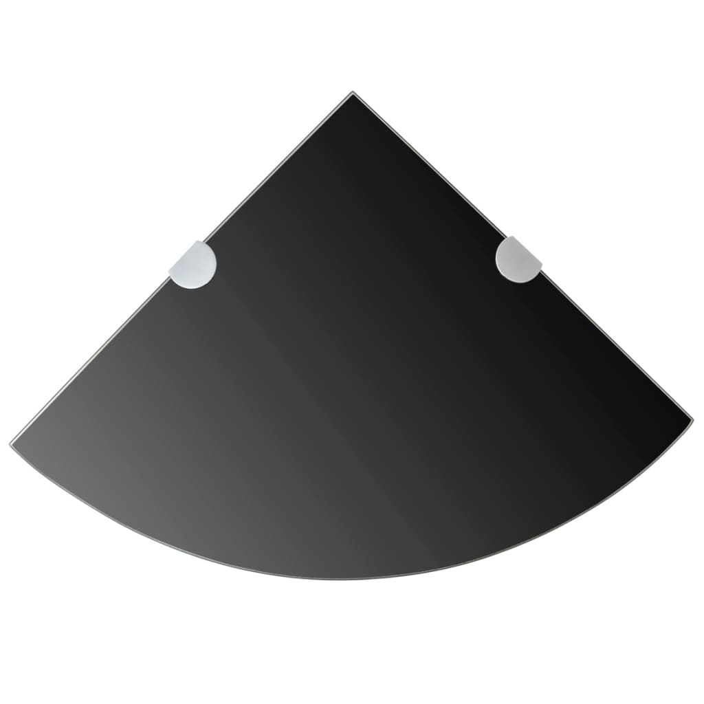 Hörnhyllor 2 St Kromade Hyllkonsoler Glas Genomskinlig