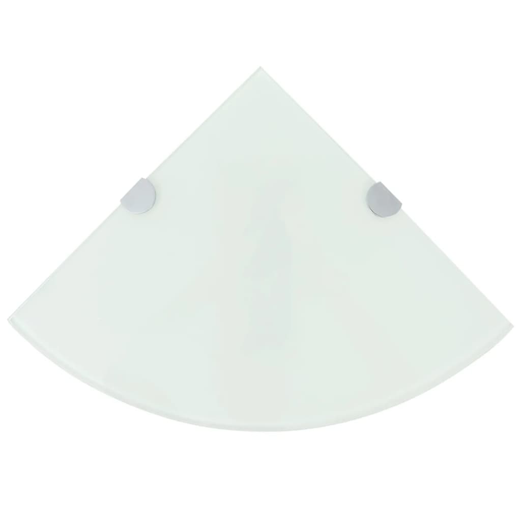 Hörnhyllor 2 St Kromade Hyllkonsoler Glas Genomskinlig