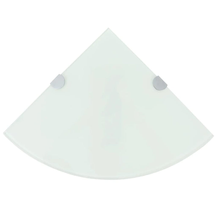Hörnhyllor 2 St Kromade Hyllkonsoler Glas Genomskinlig